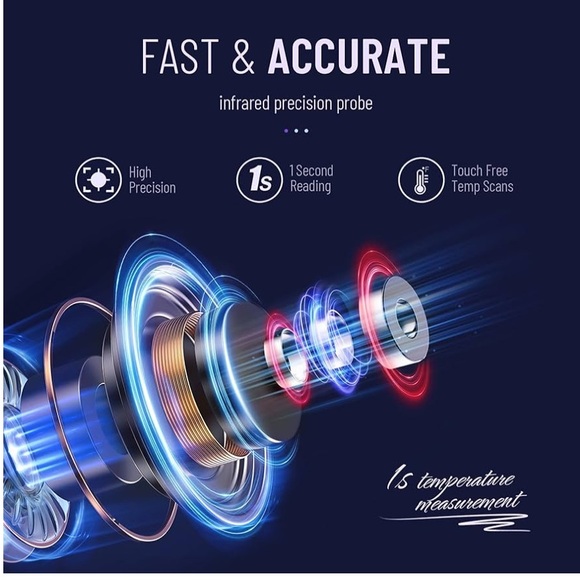 No Touch Thermometer for Adults & Kids, Digital Thermometer w/ Fever Alarm, NWT - Picture 4 of 9